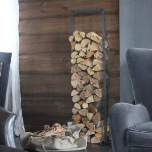 Kaminofen und Kaminzubehör Design Holzstapler WoodTower für Wohnung und Balkon, raumgestalt